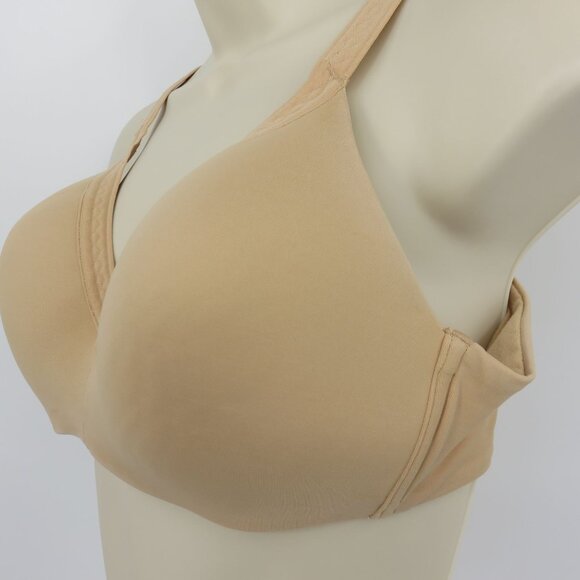 Warners 36C Bra 2055 Invisible Bliss Wireless T Shirt Solid Beige Lined Women - Picture 6 of 15